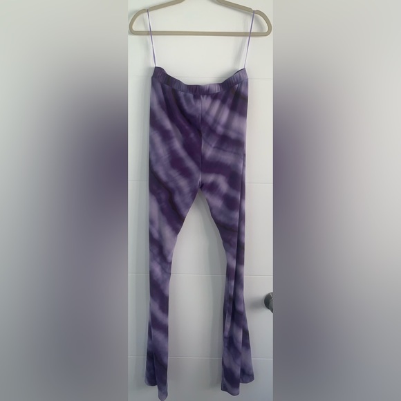 Cult Gaia X Bratz Revolve Flare Snakeskin Pants Sharidan Dusty Grape Large - Picture 8 of 8